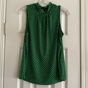 Banana Republic Green and Black Patterned Top